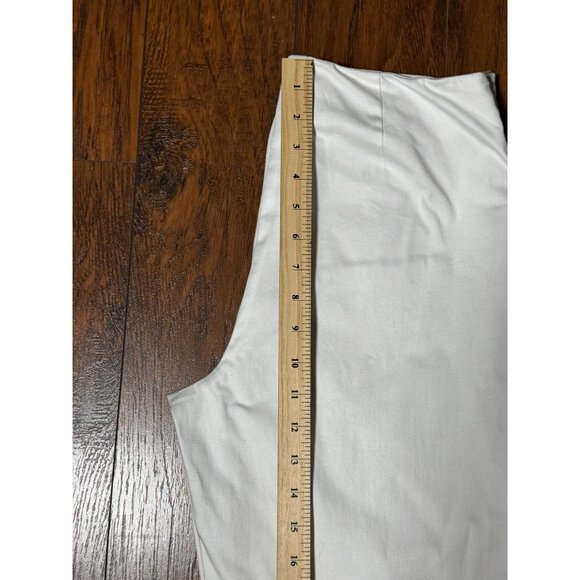 Jones New York Signature Dress Pants Size 4 White Stretch Keyhole Bottom Detail - Picture 10 of 11